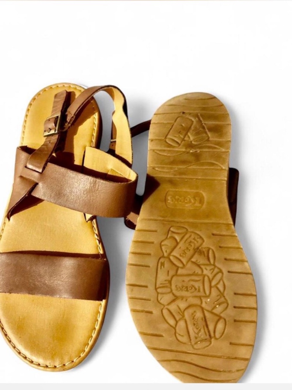 Kork-Ease Women's Ankle-strap Brown leather Sandals Sz 7M - Picture 2 of 7